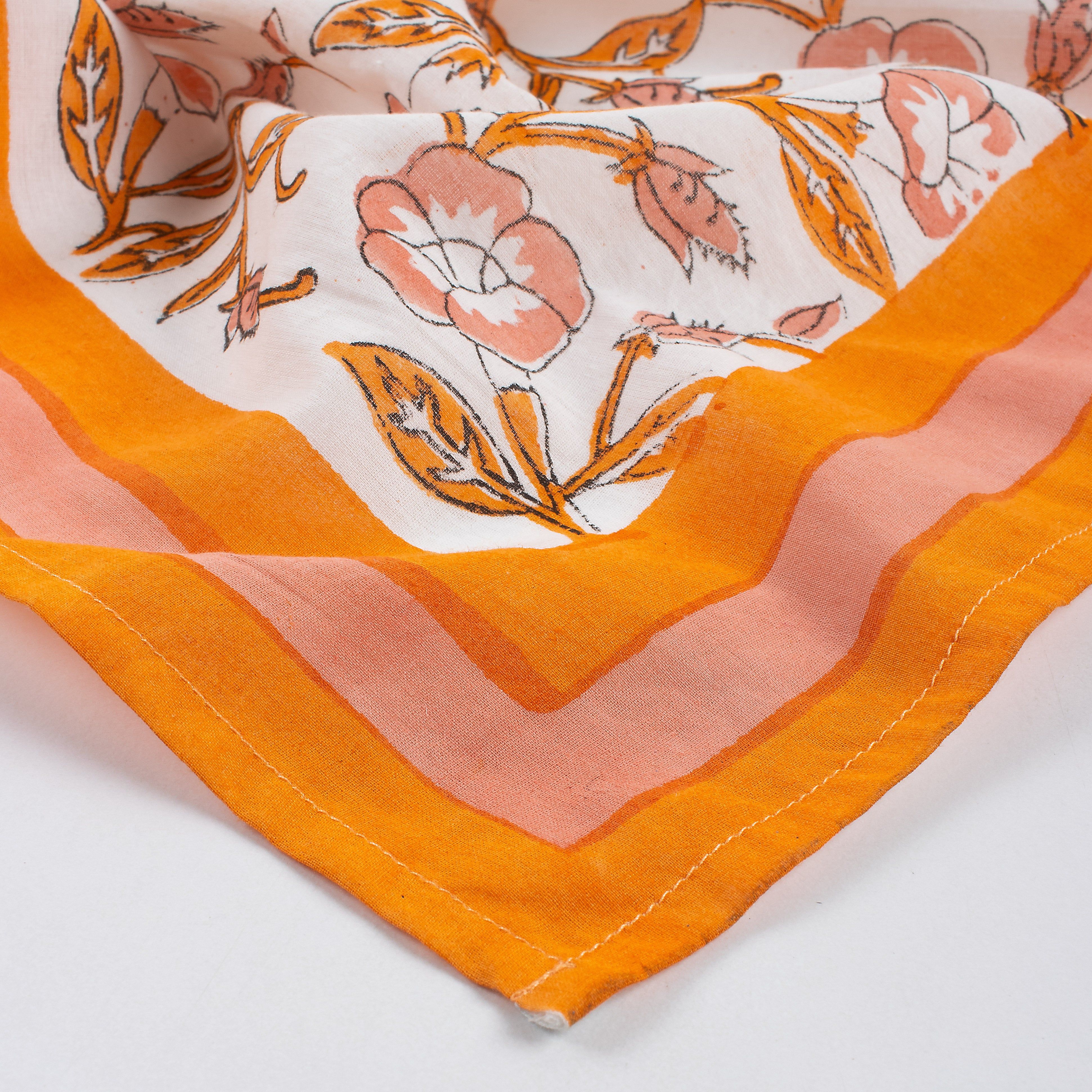 Hand Block Cotton Bandana for Men & Women Head Wrap 591